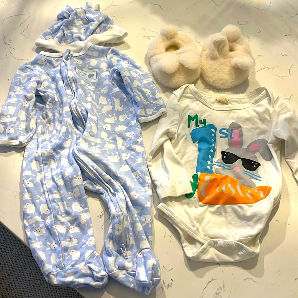 Easter outfit bundle with slippers 9M